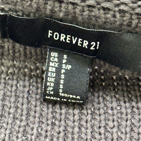 Forever 21 Gray Ribbed Knit Cardigan - Picture 3 of 4